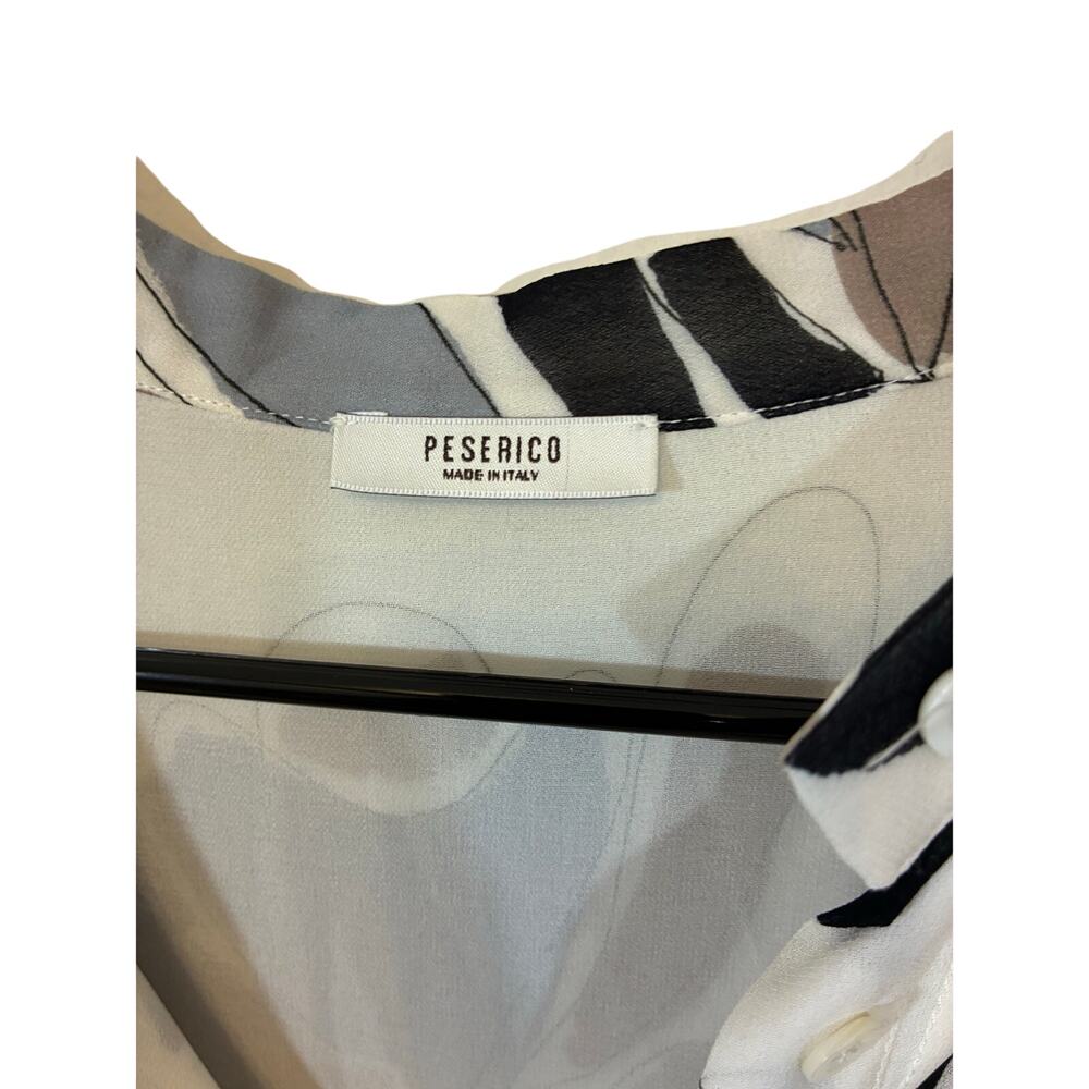 Peserico Italian Sleeveless Rayon Dress Soft Neutral Floral Print EU 44 S02498A - Picture 3 of 7
